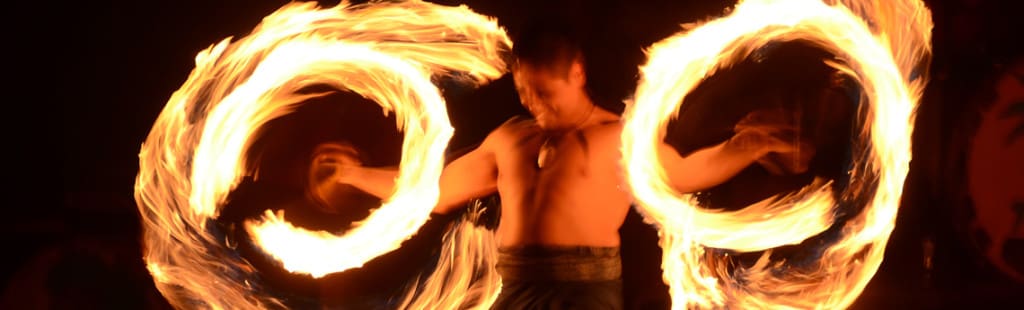 Maui's best shows: fire dancer at a luau