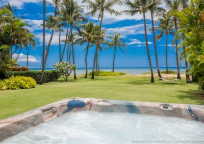 Mango Surf Beach Front Villa Hot Tub and view