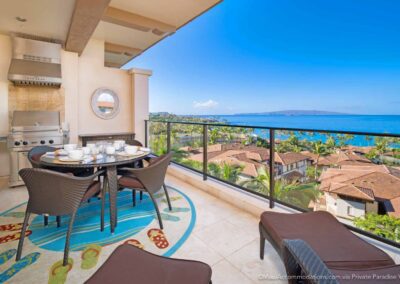 Wailea Beach Villas Pacific Paradise J505 Lanai view