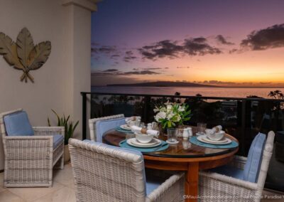 Wailea Beach Villas Grand Seascape K407 Lanai Sunset