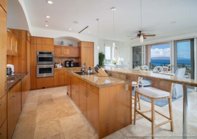 Wailea Beach Villas Grand Seascape K407 Kitchen to Dining Room