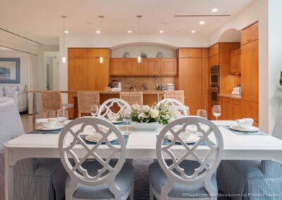 Wailea Beach Villas Grand Seascape K407 Kitchen to Dining Room