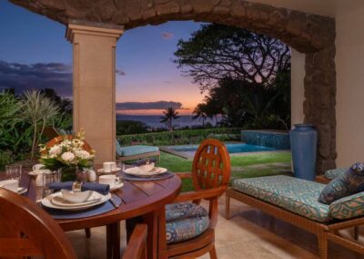 Wailea Beach Villas Solara Luxe Pool Villa D101 lanai view