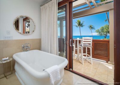 Wailea Beach Villas A201 Royal Ilima Bathroom lanai