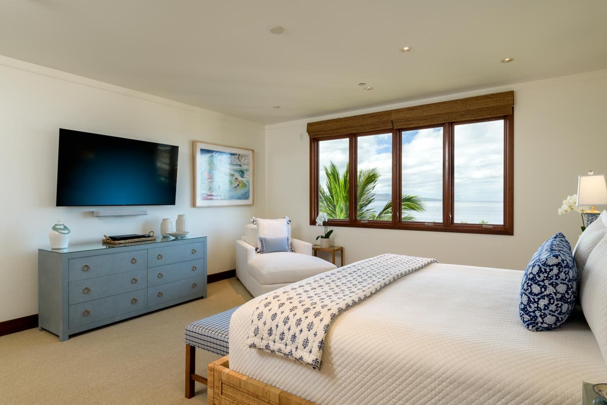 Wailea Beach Villas Blue Ocean Suite H401 master bedroom