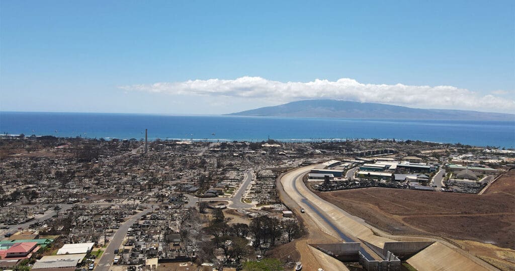 Lahaina Updates Aerial View