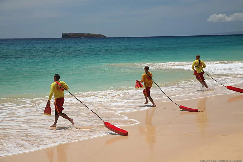 Lifeguards at Makena State Park, Maui