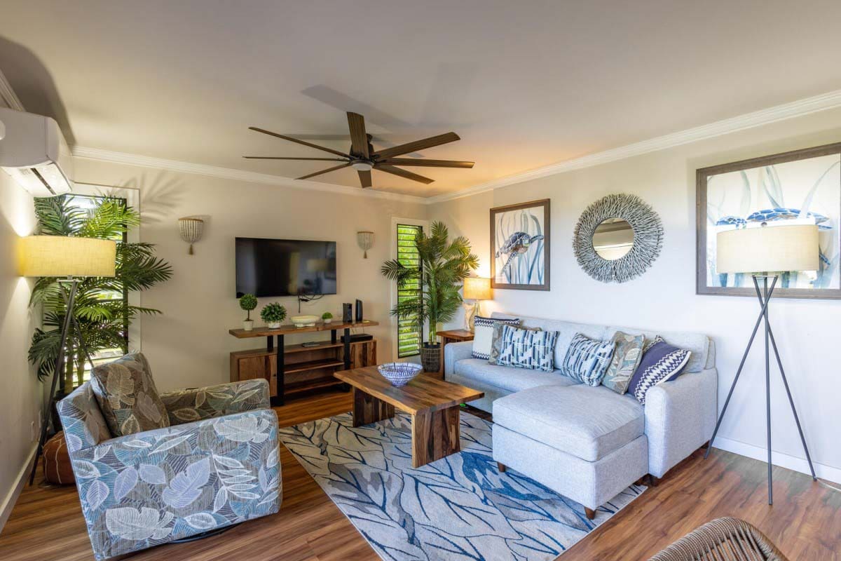 Wailea Ekolu Village 1305 living room
