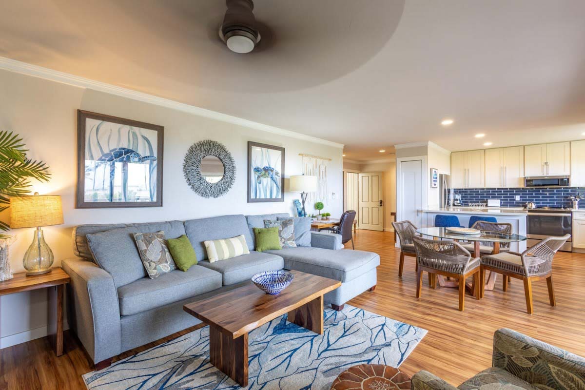 Wailea Ekolu Village 1305 living room