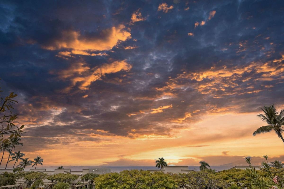 Wailea Ekolu Village 1305 lanai view sunset