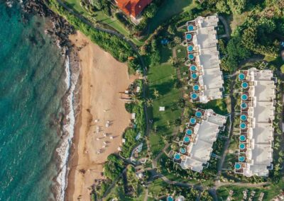Fairmont Kea Lani Aerial of villas to beach