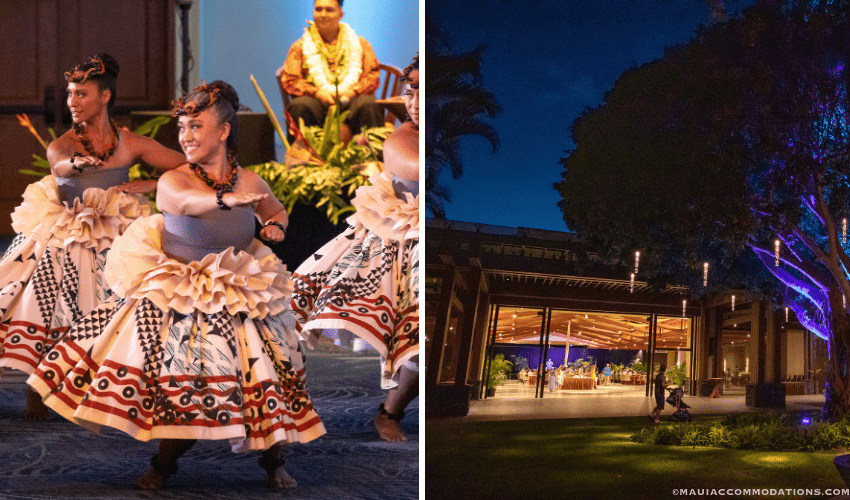 Women dancing hula at Celebration of Arts, Ritz Carlton Kapalua