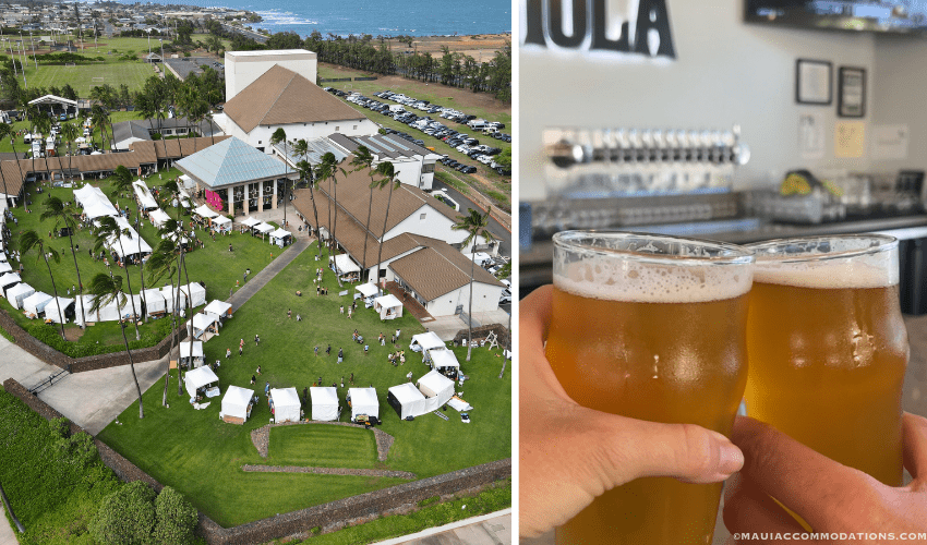 Aerial view of Maui Brewer's Festival