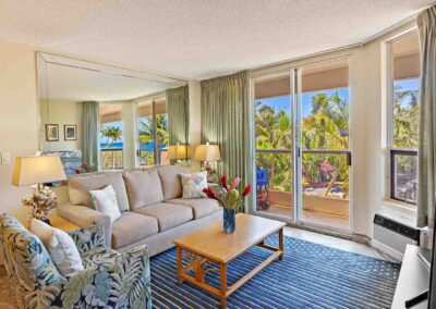 Kihei Banyan Condos One Bedroom Living Room